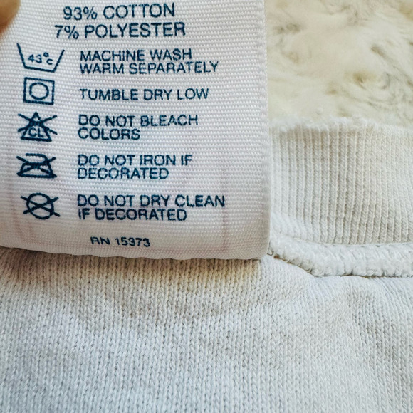 Stone Harbor New Jersey White Cotton Crewneck Pullover Sweatshirt Size Medium - Picture 7 of 7